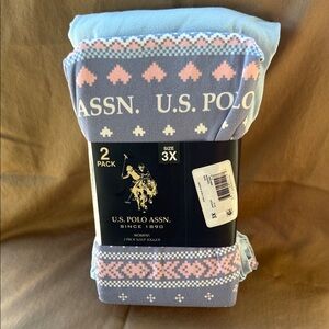 U.S. Polo Assn. Light Blue and Pink Women's 2-Pack Sleep Joggers